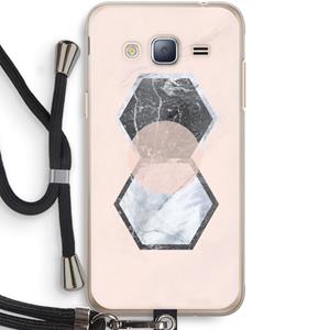 CaseCompany Creatieve toets: Samsung Galaxy J3 (2016) Transparant Hoesje met koord