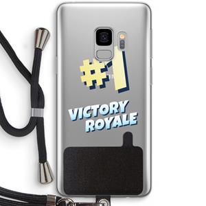 CaseCompany Victory Royale: Samsung Galaxy S9 Transparant Hoesje met koord