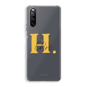 CaseCompany Amber Script: Sony Xperia 10 III Transparant Hoesje