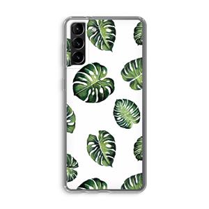 CaseCompany Tropische bladeren: Samsung Galaxy S21 Plus Transparant Hoesje