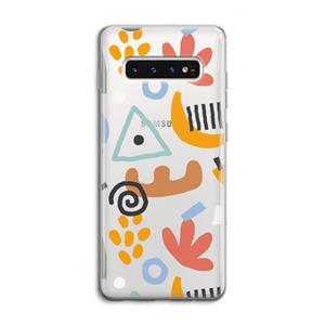 CaseCompany Abstract: Samsung Galaxy S10 4G Transparant Hoesje