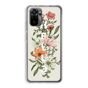 CaseCompany Hello bloemen: Xiaomi Redmi Note 10 Pro Transparant Hoesje