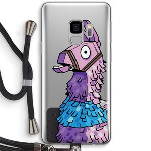 CaseCompany Lama: Samsung Galaxy S9 Transparant Hoesje met koord