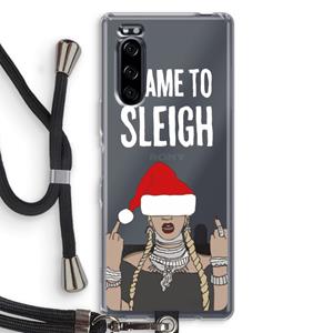 CaseCompany Came To Sleigh: Sony Xperia 5 Transparant Hoesje met koord