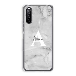 CaseCompany Ivory Marble: Sony Xperia 10 III Transparant Hoesje