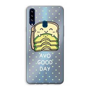 CaseCompany Avo Good Day: Samsung Galaxy A20s Transparant Hoesje