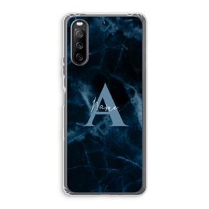 CaseCompany Midnight Marble: Sony Xperia 10 III Transparant Hoesje