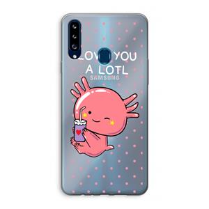 CaseCompany Love You A Lotl: Samsung Galaxy A20s Transparant Hoesje