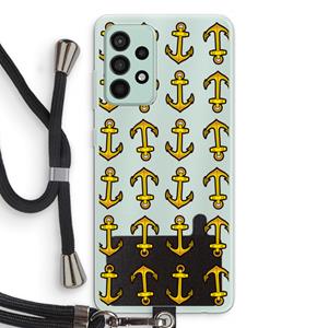 CaseCompany Musketon Anchor: Samsung Galaxy A52s 5G Transparant Hoesje met koord