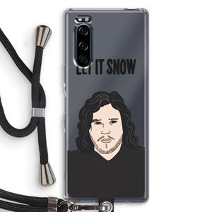 CaseCompany Let It Snow: Sony Xperia 5 Transparant Hoesje met koord