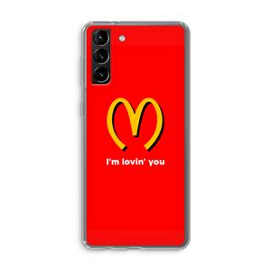 CaseCompany I'm lovin' you: Samsung Galaxy S21 Plus Transparant Hoesje