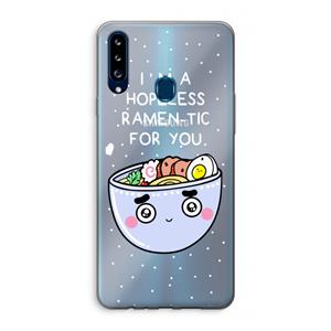 CaseCompany I'm A Hopeless Ramen-Tic For You: Samsung Galaxy A20s Transparant Hoesje