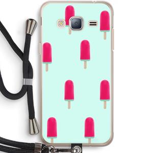 CaseCompany Waterijsje: Samsung Galaxy J3 (2016) Transparant Hoesje met koord