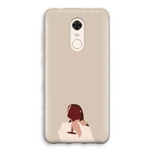 CaseCompany I drink wine: Xiaomi Redmi 5 Transparant Hoesje