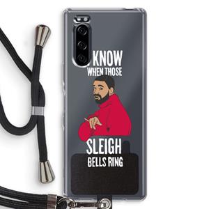 CaseCompany Sleigh Bells Ring: Sony Xperia 5 Transparant Hoesje met koord