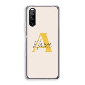 CaseCompany Amber Script: Sony Xperia 10 III Transparant Hoesje