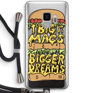 CaseCompany Big Macs Bigger Dreams: Samsung Galaxy S9 Transparant Hoesje met koord