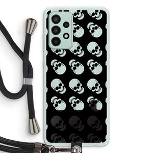 CaseCompany Musketon Skulls: Samsung Galaxy A52s 5G Transparant Hoesje met koord