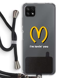 CaseCompany I'm lovin' you: Samsung Galaxy A22 5G Transparant Hoesje met koord