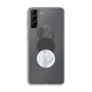 CaseCompany Marmeren cirkels: Samsung Galaxy S21 Plus Transparant Hoesje