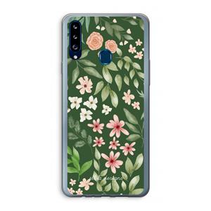 CaseCompany Botanical green sweet flower heaven: Samsung Galaxy A20s Transparant Hoesje