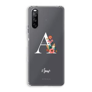 CaseCompany Pink Bouquet: Sony Xperia 10 III Transparant Hoesje