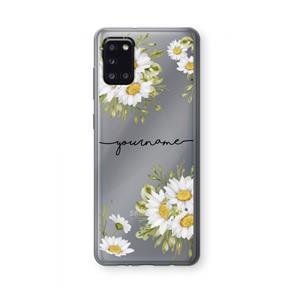 CaseCompany Daisies: Samsung Galaxy A31 Transparant Hoesje