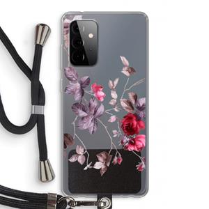 CaseCompany Mooie bloemen: Samsung Galaxy A72 5G Transparant Hoesje met koord