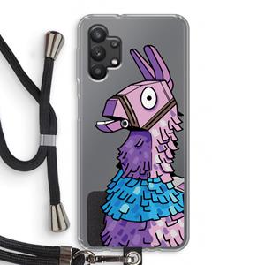 CaseCompany Lama: Samsung Galaxy A32 5G Transparant Hoesje met koord