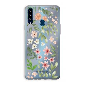 Botanical sweet flower heaven: Samsung Galaxy A20s Transparant Hoesje