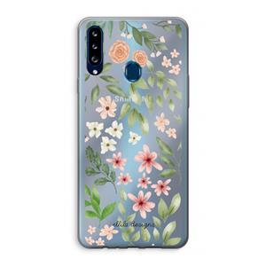 CaseCompany Botanical sweet flower heaven: Samsung Galaxy A20s Transparant Hoesje