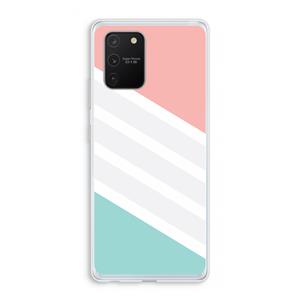 CaseCompany Strepen pastel: Samsung Galaxy S10 Lite Transparant Hoesje