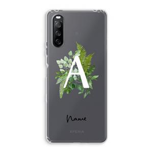 CaseCompany Green Brush: Sony Xperia 10 III Transparant Hoesje