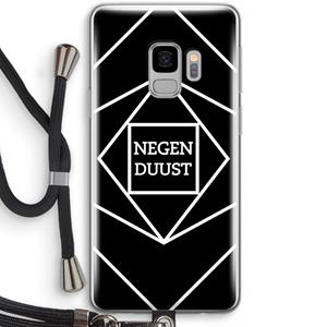 CaseCompany Negenduust geometrisch: Samsung Galaxy S9 Transparant Hoesje met koord