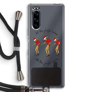 CaseCompany Jingle Ladies: Sony Xperia 5 Transparant Hoesje met koord