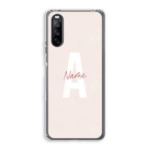 CaseCompany Strawberry Milkshake: Sony Xperia 10 III Transparant Hoesje