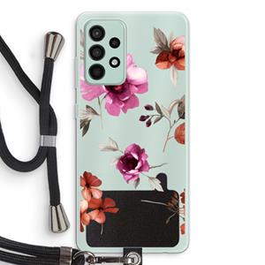 CaseCompany Geschilderde bloemen: Samsung Galaxy A52s 5G Transparant Hoesje met koord