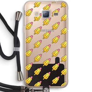 CaseCompany Waterijsjes: Samsung Galaxy J3 (2016) Transparant Hoesje met koord