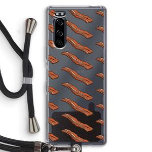 CaseCompany Bacon to my eggs #2: Sony Xperia 5 Transparant Hoesje met koord