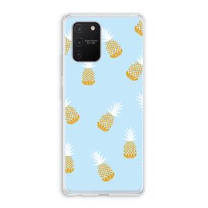 CaseCompany Ananasjes: Samsung Galaxy S10 Lite Transparant Hoesje