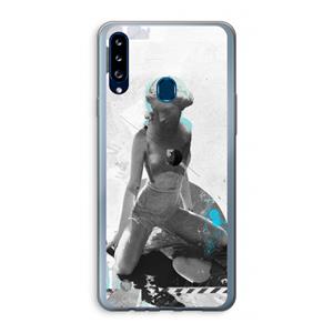 CaseCompany I will not feel a thing: Samsung Galaxy A20s Transparant Hoesje