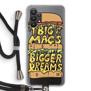 CaseCompany Big Macs Bigger Dreams: Samsung Galaxy A32 5G Transparant Hoesje met koord