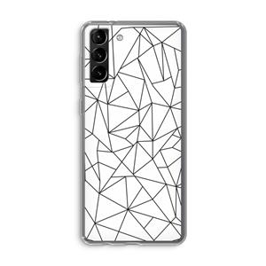 CaseCompany Geometrische lijnen zwart: Samsung Galaxy S21 Plus Transparant Hoesje