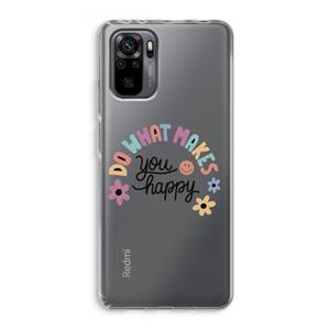 CaseCompany Happy days: Xiaomi Redmi Note 10 Pro Transparant Hoesje