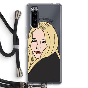 CaseCompany Mary Kate: Sony Xperia 5 Transparant Hoesje met koord