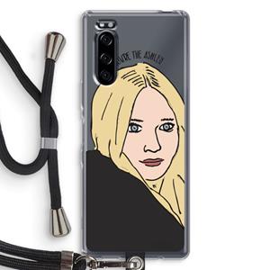 CaseCompany Ashley: Sony Xperia 5 Transparant Hoesje met koord