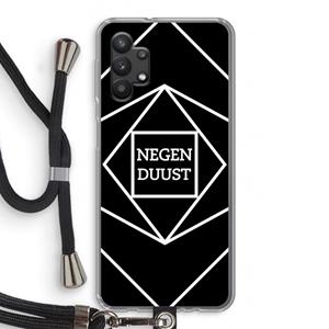 CaseCompany Negenduust geometrisch: Samsung Galaxy A32 5G Transparant Hoesje met koord