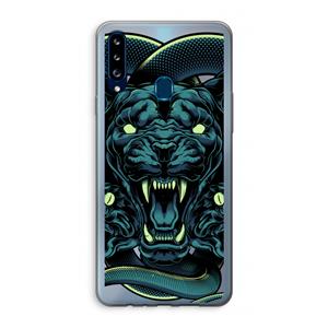 CaseCompany Cougar and Vipers: Samsung Galaxy A20s Transparant Hoesje