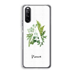 CaseCompany Green Brush: Sony Xperia 10 III Transparant Hoesje