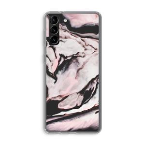 CaseCompany Roze stroom: Samsung Galaxy S21 Plus Transparant Hoesje